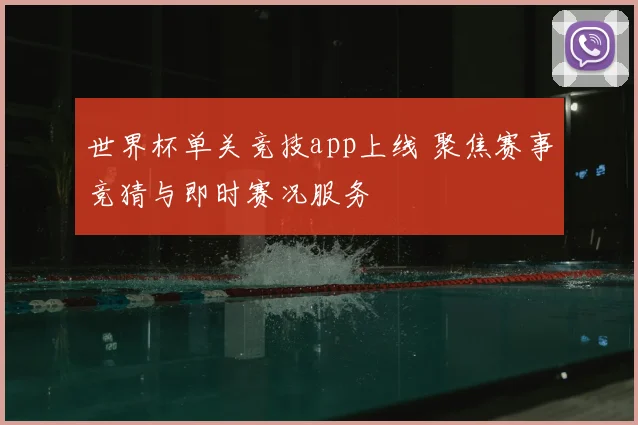 世界杯单关竞技app上线 聚焦赛事竞猜与即时赛况服务
